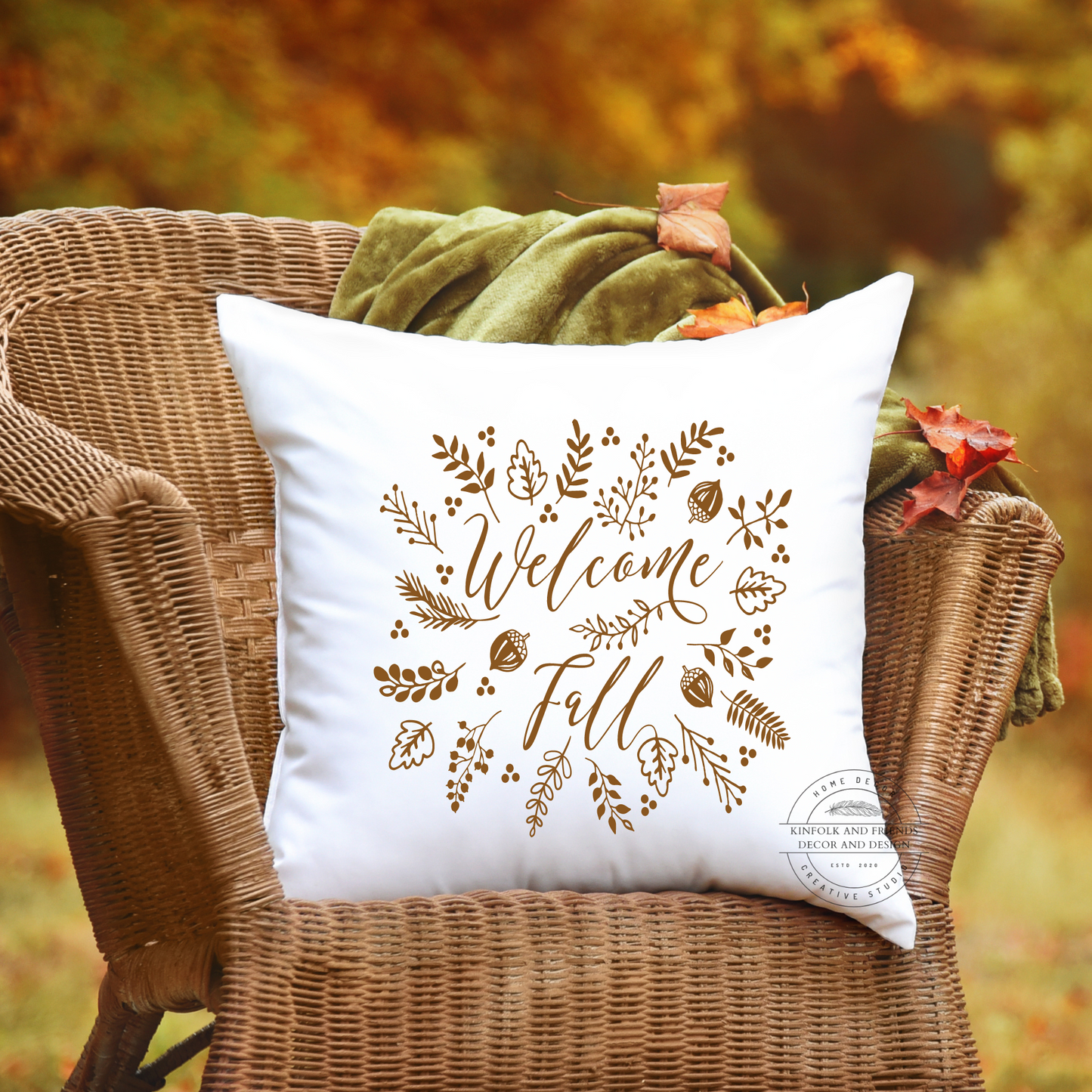 Welcome Fall Pillow, Fall Pillow
