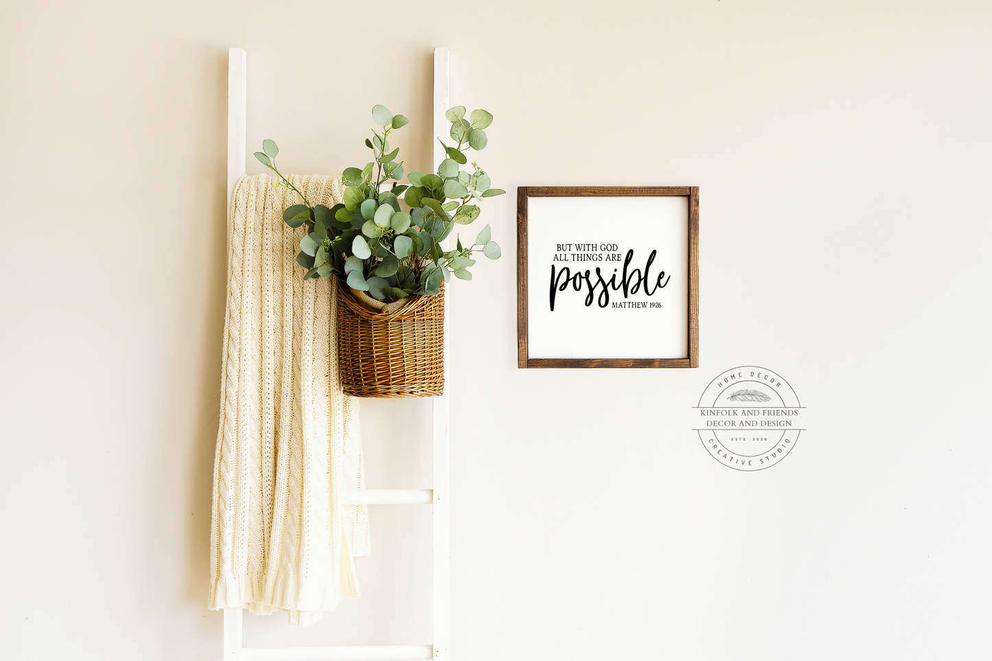 But With God All Things Are Possible Framed Sign