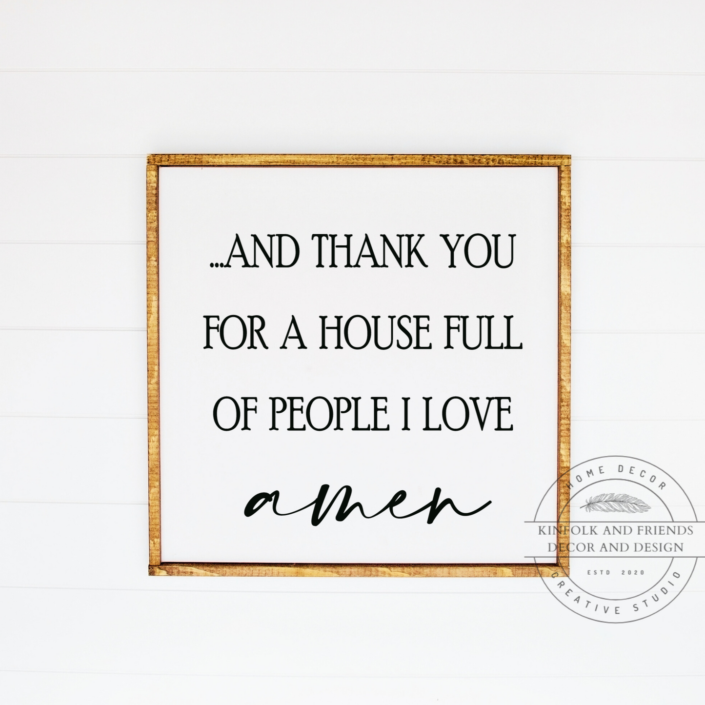 House Full Of People Framed Sign