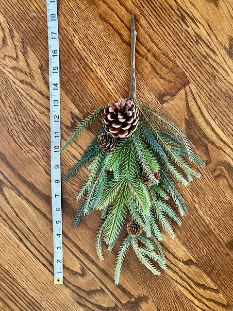 Norfolk Pine Spray with Pinecones