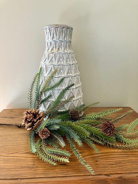 Norfolk Pine Spray with Pinecones