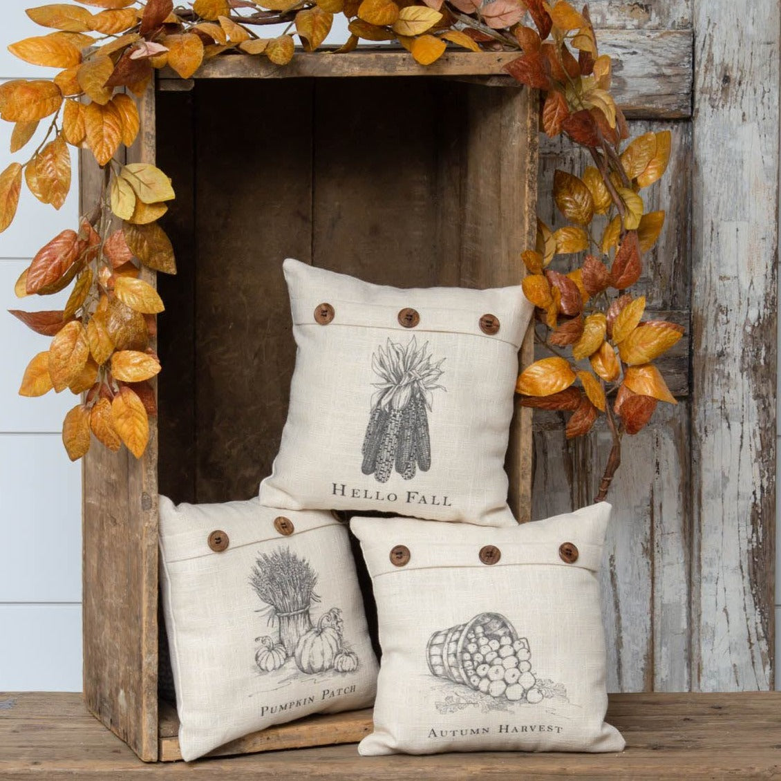 Set of 3 Mini Fall Pillows