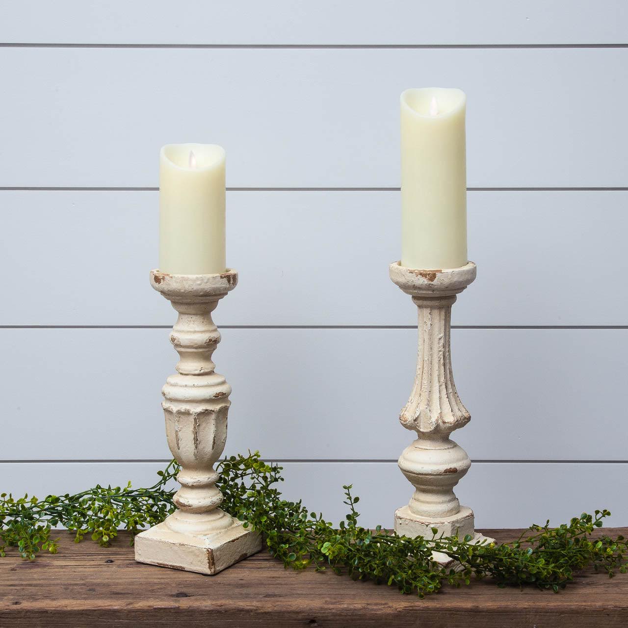 Old World Candle Holders Style 1 and 2 pictured together