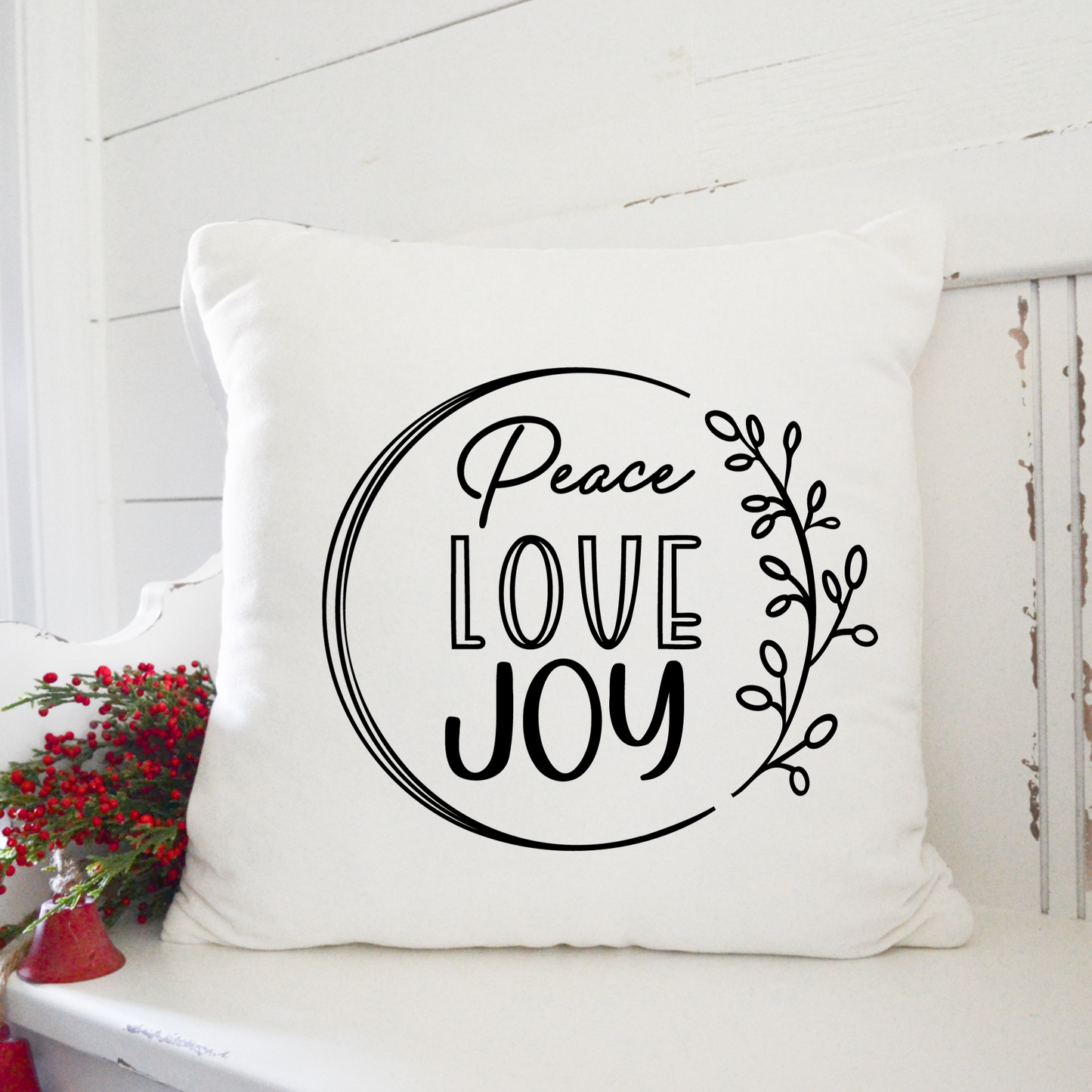 Peace, Love, Joy Pillow