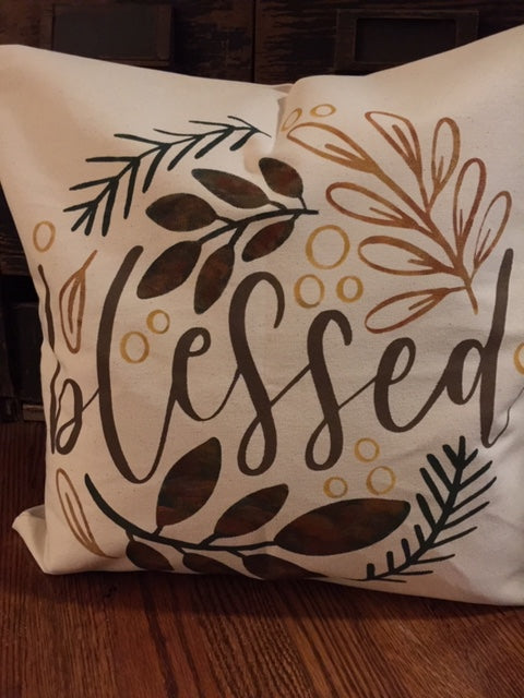 Blessed throw outlet pillow