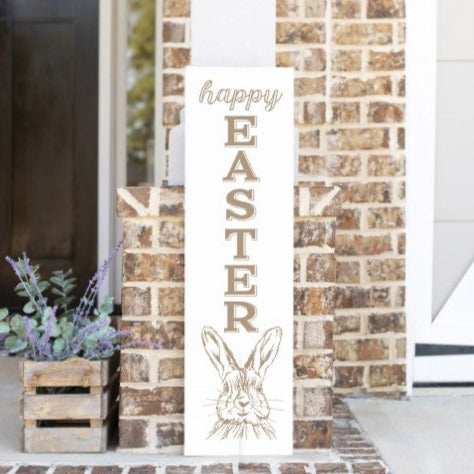 Happy Easter Porch Leaner with Bunny head