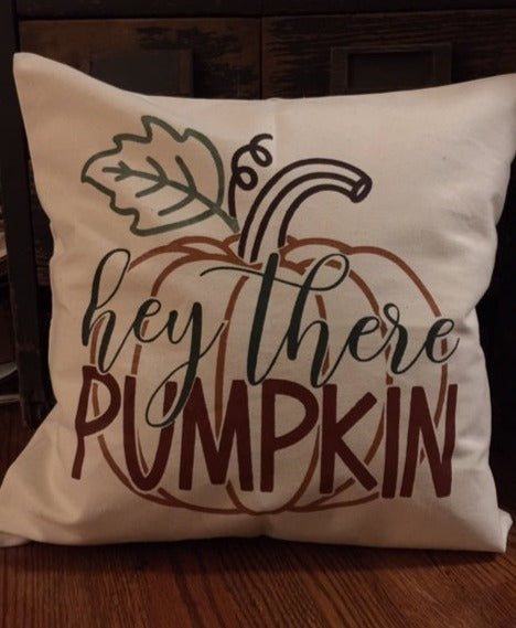Hey there pumpkin pillow cover