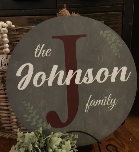 Customized Family sign