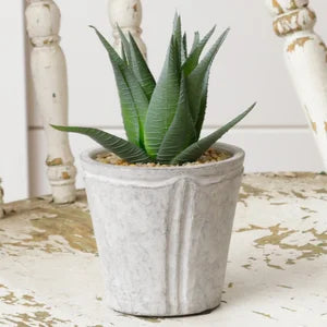 Faux potted Aloe Houseplant, Small