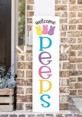 Welcome Peeps Porch Leaner