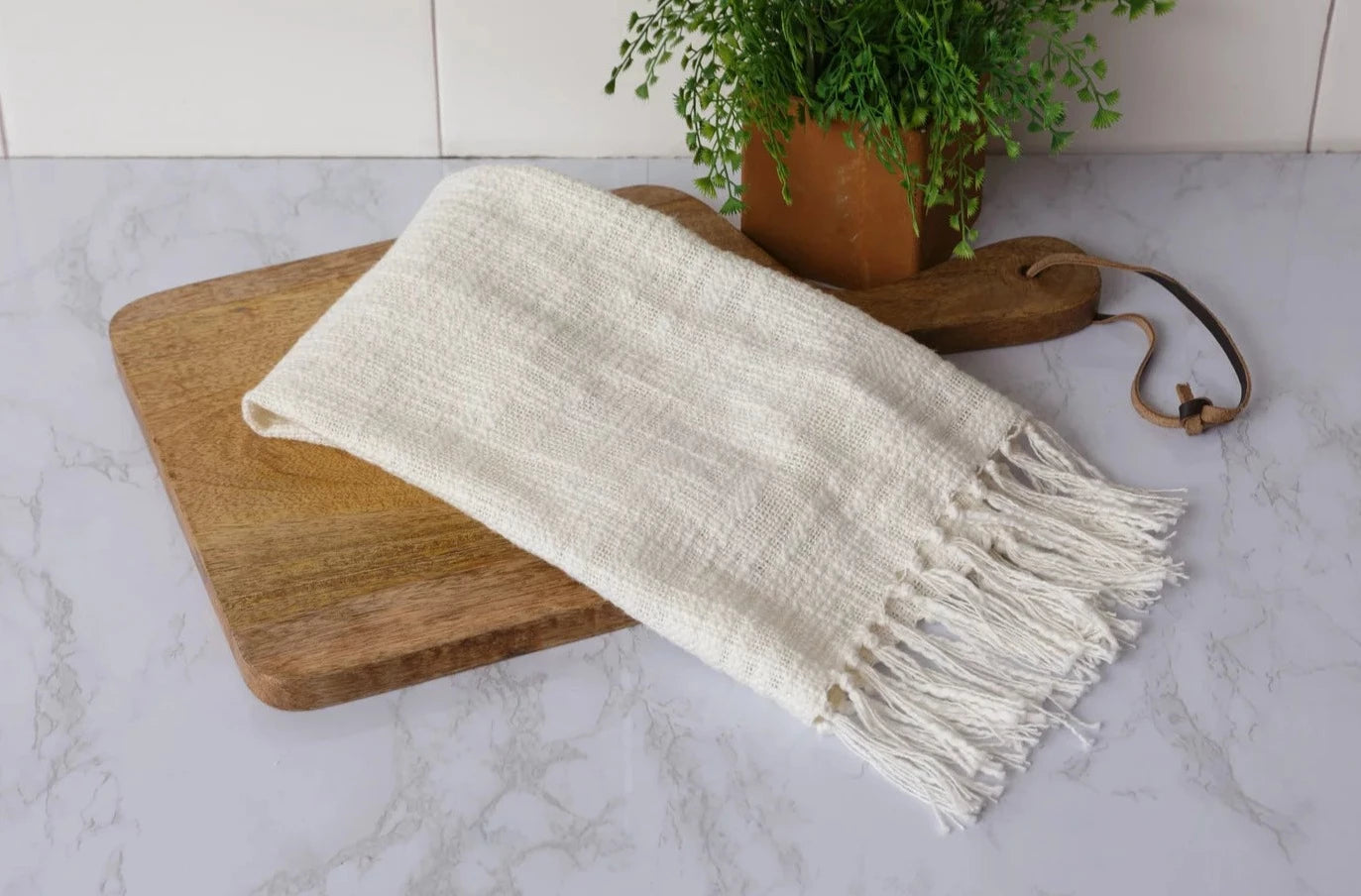White Slub Dish Towel set of 3