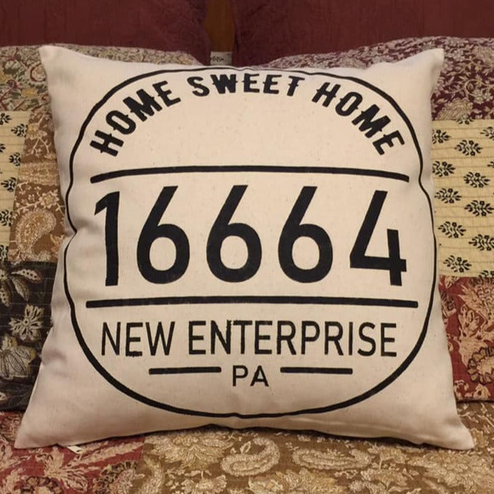 Home Sweet Home Zip Code Pillow Cover