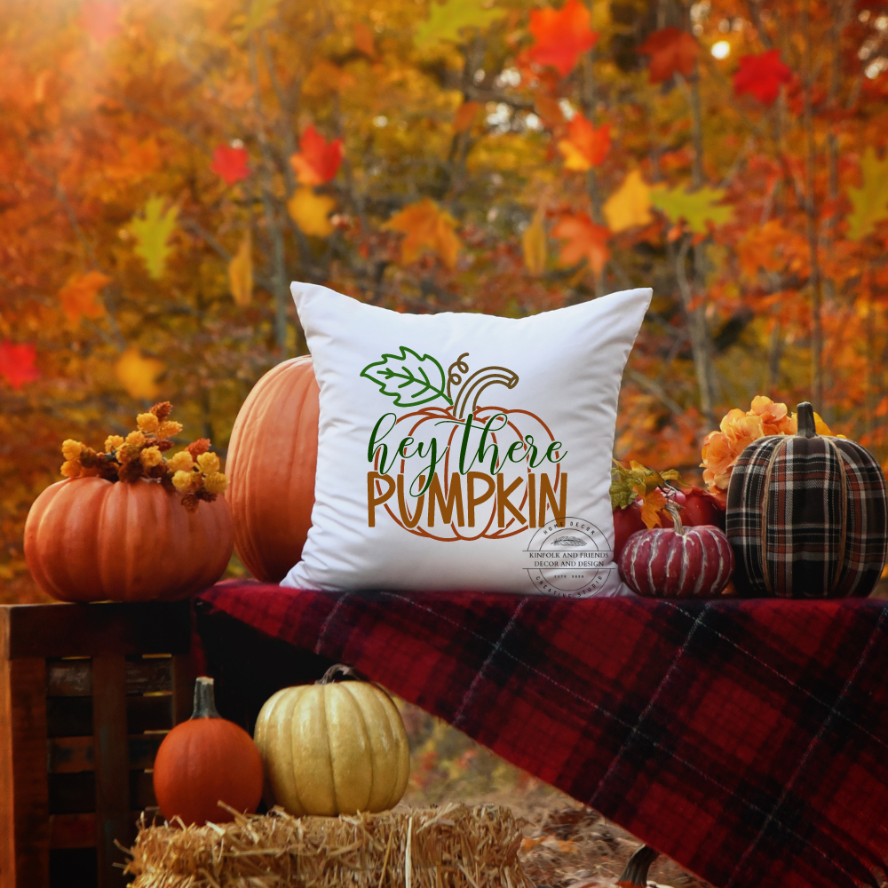 Hey There Pumpkin Pillow Fall Throw Pillow Custom Throw Pillow