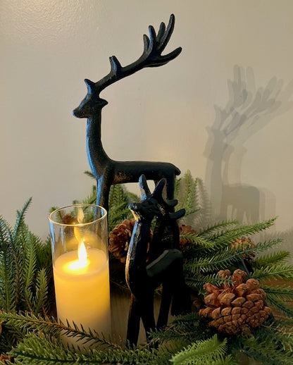 Norfolk Pine Wreath, Candle Ring with Pinecones