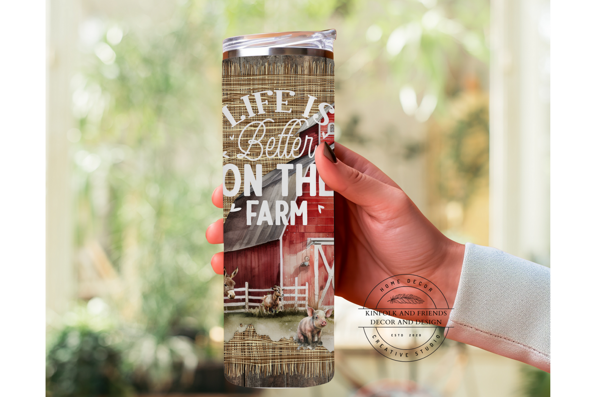 Life is better on the farm beverage tumbler