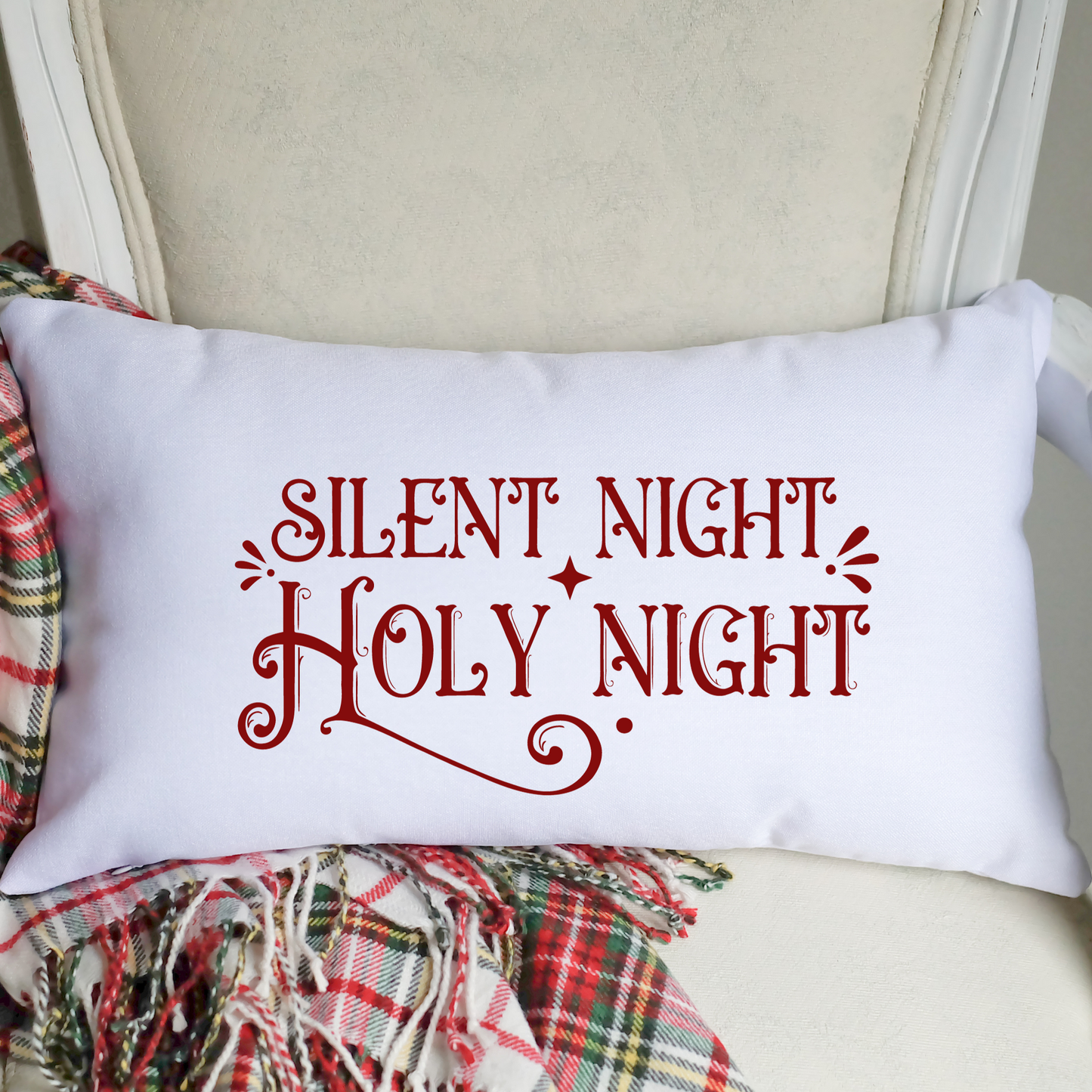 Silent Night Holy Night Pillow