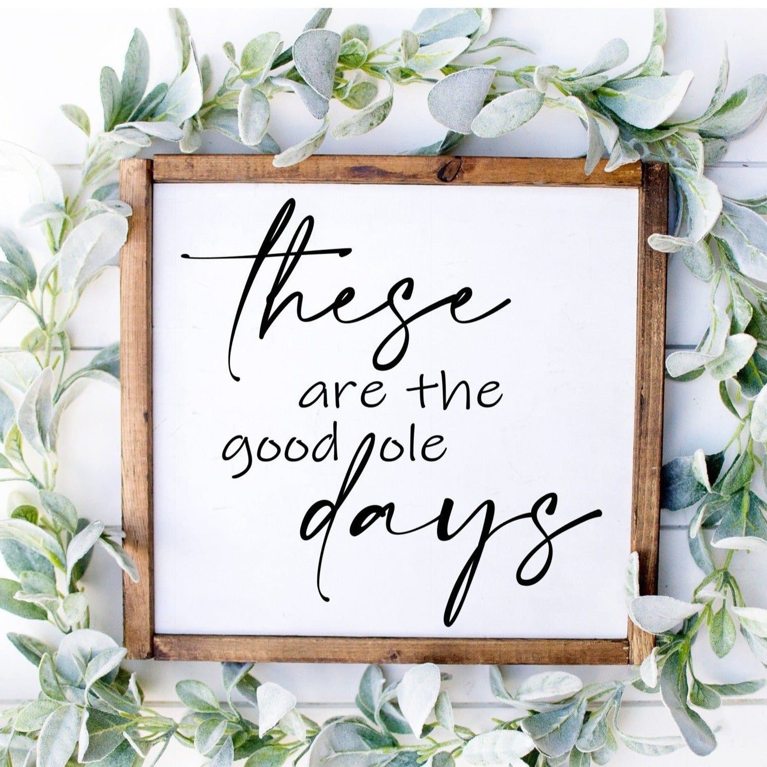 These are the good ole days framed sign 