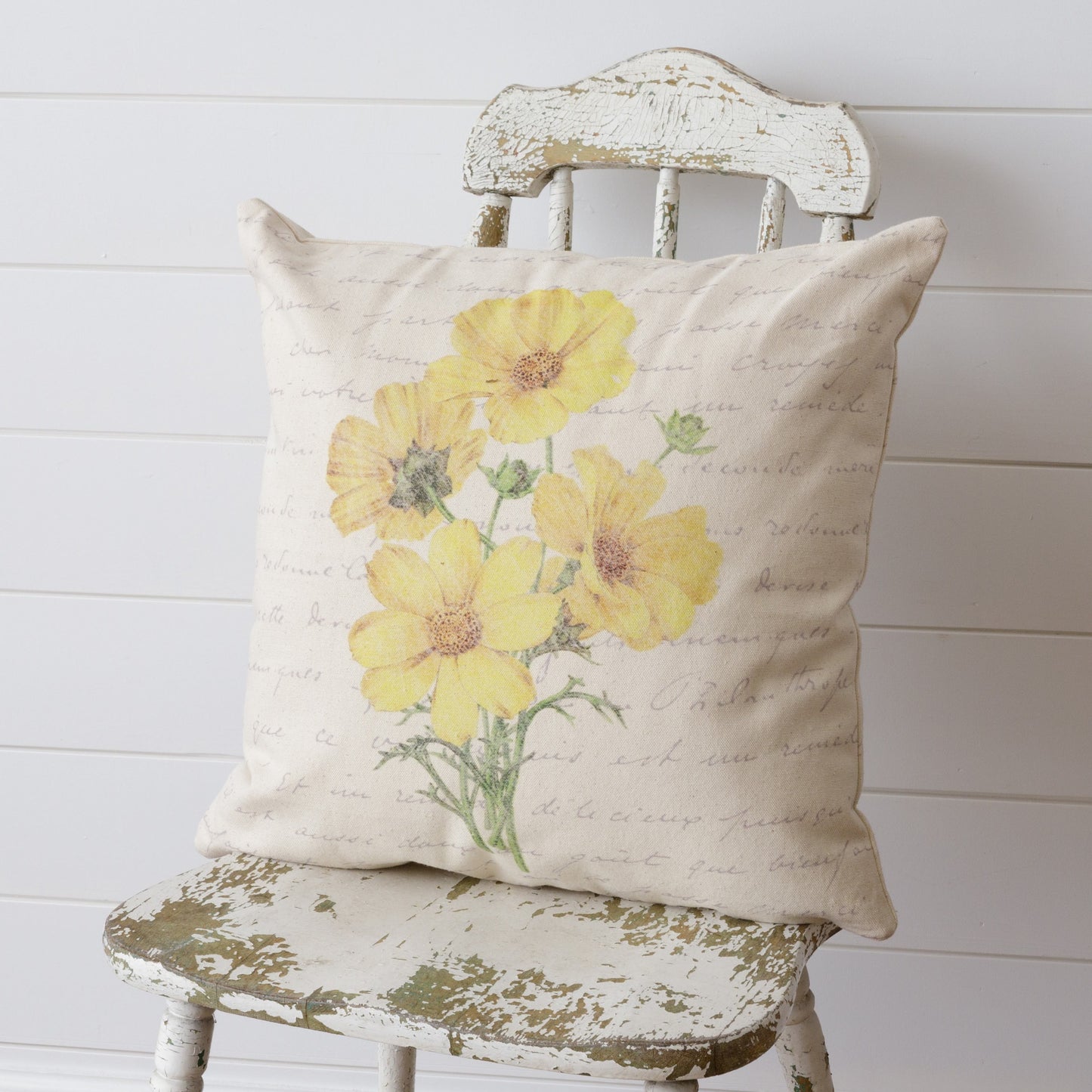 Yellow Flowers Pillow 